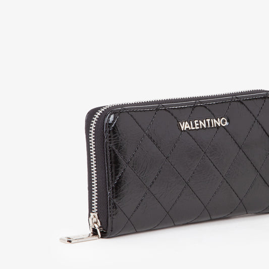 MONEDERO GRANDE VALENTINO NEGRO CHAROL