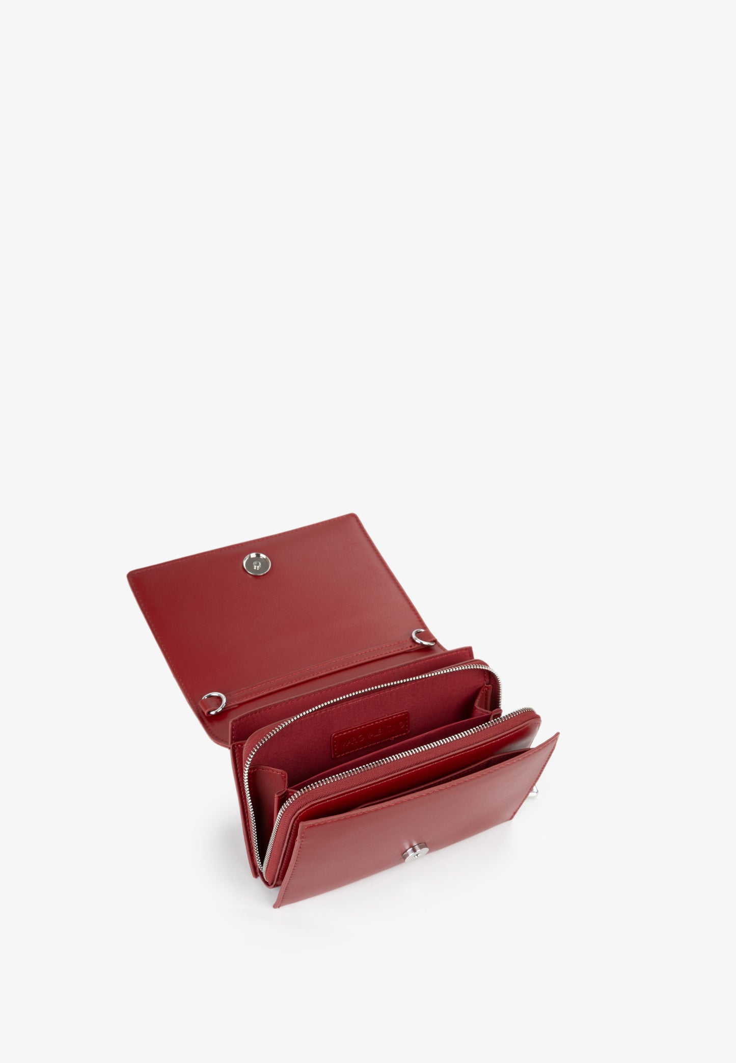 BOLSO VALENTINO EMBER MONEDERO INTEGRADO ROJO OSCURO