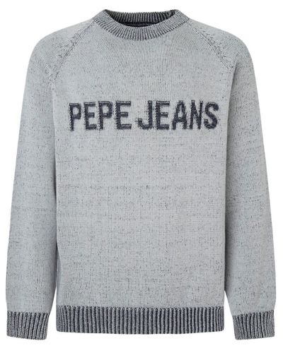 JERSEY PEPE JEANS PUNTO PIQUÉ GRIS HOMBRE