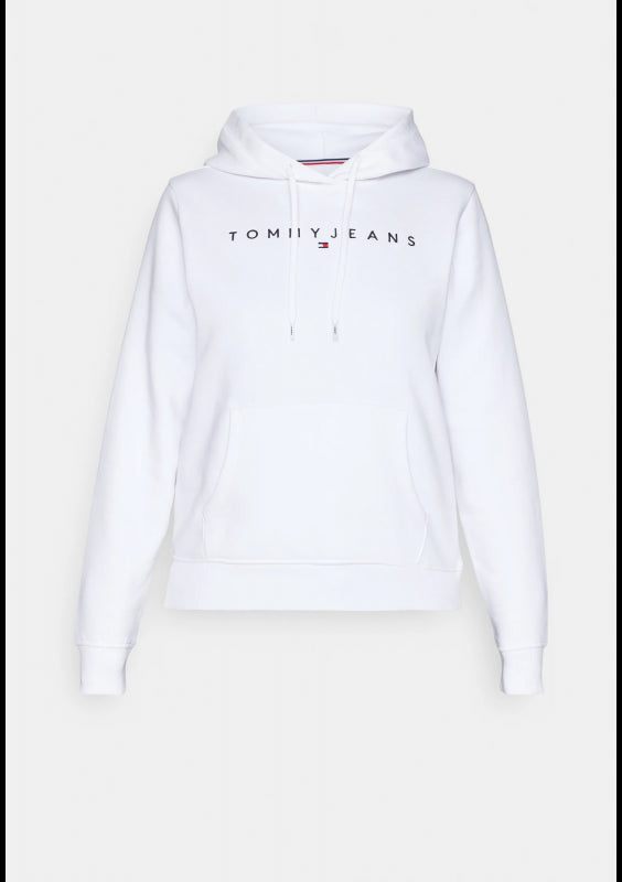 SUDADERA TOMMY JEANS CON CAPUCHA BLANCA MUJER