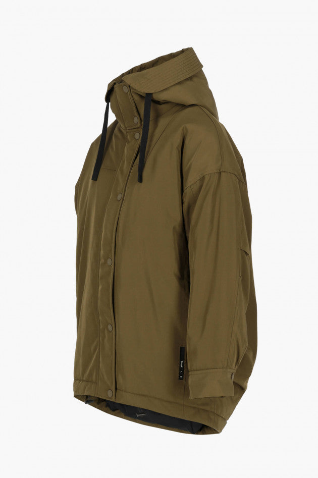 PARKA ECOALF MODELO SAGRALF VERDE MILITAR CON CAPUCHA MUJER