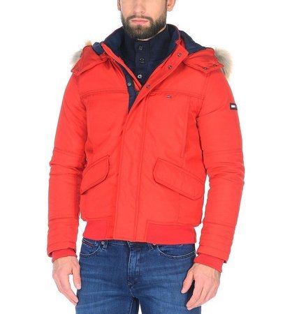 TECH BOMBER TOMMY HILFIGER ROJA HOMBRE