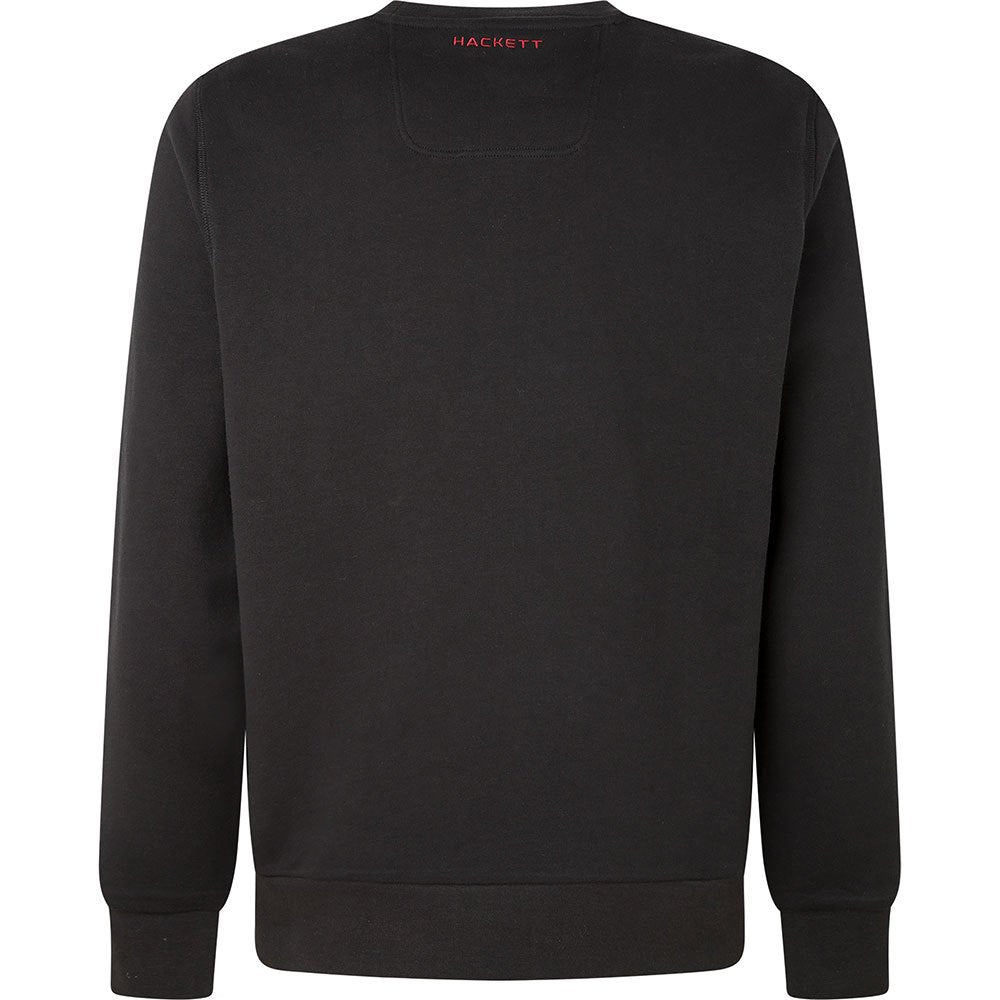 SUDADERA HACKETT NEGRA CON LOGO ASTON MARTIN ROJO HOMBRE