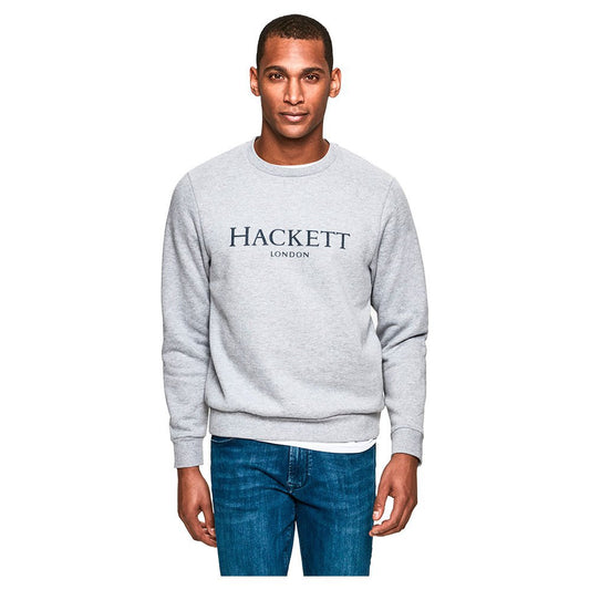 SUDADERA HACKETT GRIS CON LOGO HOMBRE