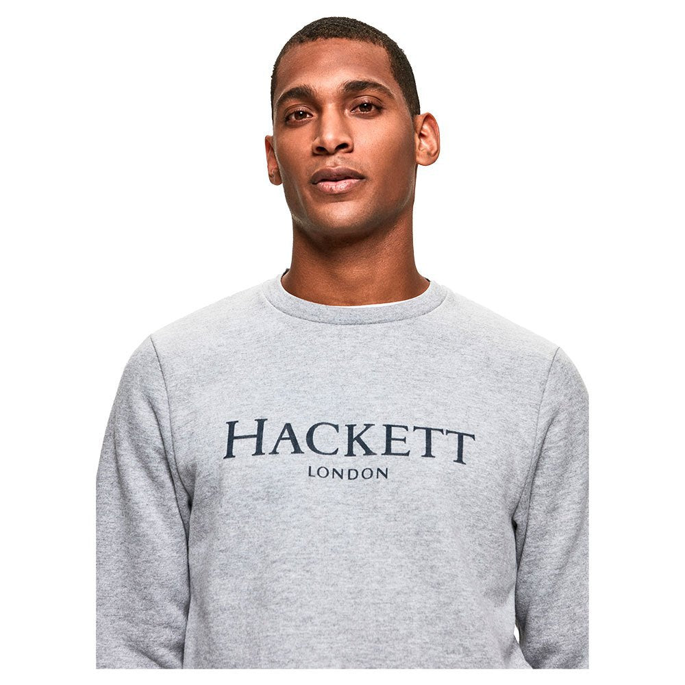 SUDADERA HACKETT GRIS CON LOGO HOMBRE