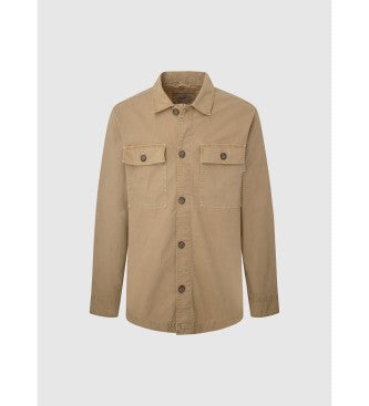 SOBRECAMISA PEPE JEANS BEIGE CON BOLSILLOS DELANTEROS