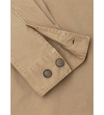 SOBRECAMISA PEPE JEANS BEIGE CON BOLSILLOS DELANTEROS