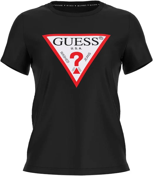 Camiseta Guess iconic manga corta mujer.