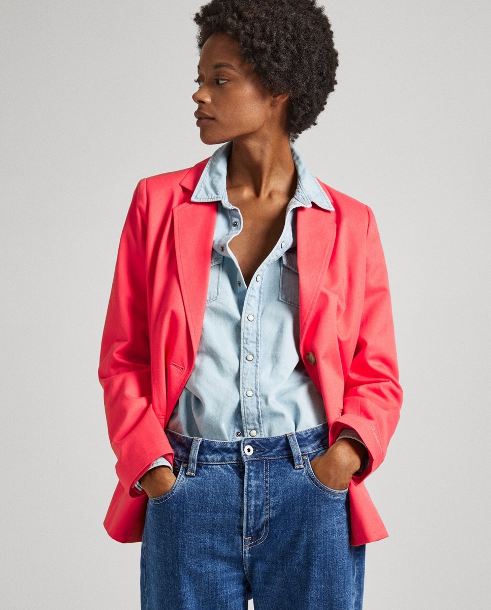 BLAZER PEPE JEANS CRISPY RED ABOTONADA MUJER