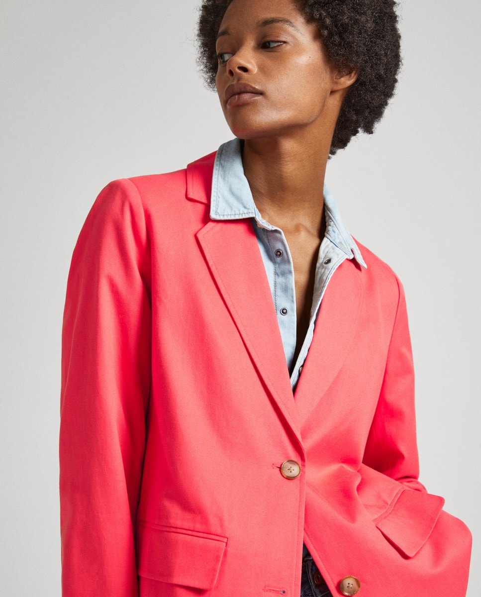 BLAZER PEPE JEANS CRISPY RED ABOTONADA MUJER